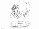 Nancy Fancy Coloring Pages Reading Book Printable Kids Adults Color sketch template