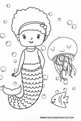 Mermaid Funlovingfamilies Sheet Print Jellyfish Non sketch template