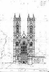 Abbey Westminster Facade Deviantart sketch template