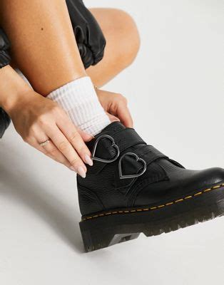 dr martens devon heart boots  black asos