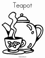 Coloring Tea Pages Teapot Cup Hot Caliente Pot Party Template Clipart Drink Printable Boston Drawing Kettle Little Clip Print Stanley sketch template