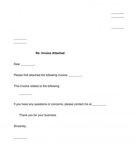 cover letter  invoice sample template