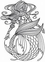 Mermaid Coloring Pages Paper Embroidery Transfer Color Pdf Printable Drawing Line Designs Urban Threads sketch template