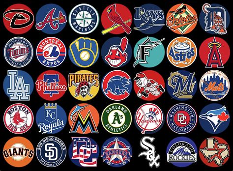 Major League Baseball Spotlight Logo Teams Mixed Media By Movie Poster