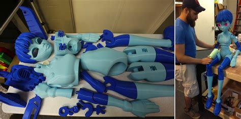 3dkitbash and bold machines unveil a life sized 3d printed quin doll