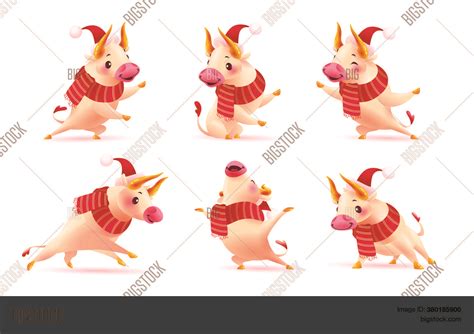 collection funny bull vector photo  trial bigstock
