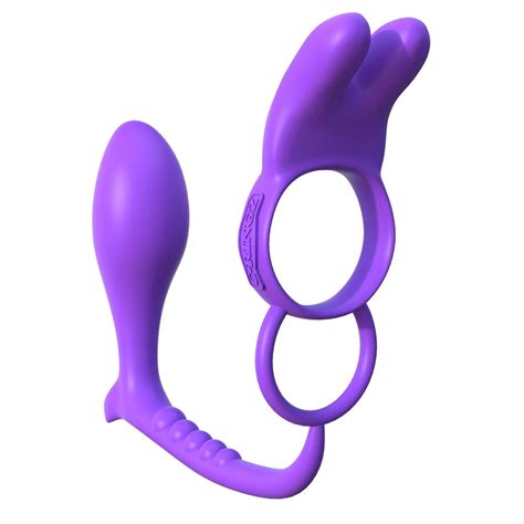 pipedream fantasy c ringz ass gasm vibrating rabbit purple sex toys at adult empire