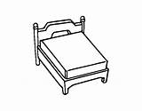 Bed Coloring Without Pillow Queen Pages Colorear Template Bunk Beds Coloringcrew Mattress Room Book sketch template