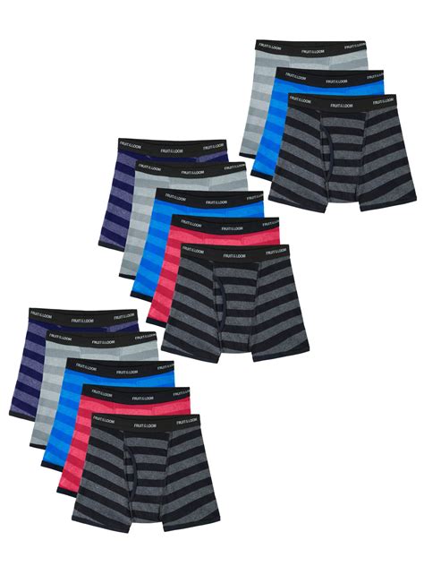 fruit   loom boys underwear ringer stripe boxer briefs  bonus pack size  xl