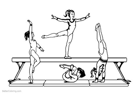 woman gymnastics coloring pages  printable coloring pages
