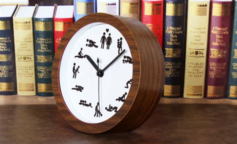 Sex Wood Pattern Clock Sex Position Clock Novelty Clock Adult 24 Hours