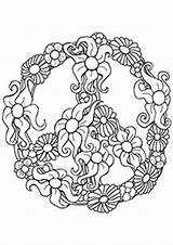 Peace Coloring Pages Sign Mandala Adult Printable Mandalas Nepal Paix Flower Adults Signs Books Paisley Coloriage Print Colouring Dessin Symbols sketch template