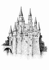 Castle Coloring Large sketch template