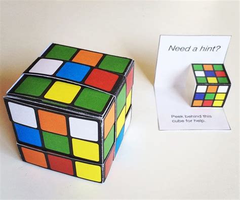 printable easy paper rubiks cube diy template   rubiks