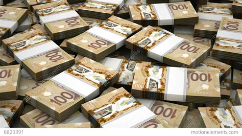 stack  canadian dollar stock animation