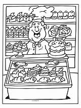 Bakker Kleurplaat Kleurplaten Bakkerij Sklep Warme Kok Winkel Eten Kolorowanki Zoeken Kolorowanka Knutselen Dzieci Supermarket Ideeën Tekening Uitprinten Downloaden Supermarkt sketch template