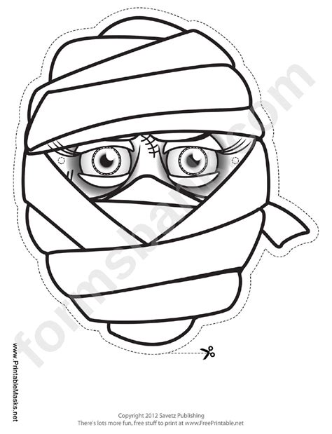 mummy female outline mask template printable