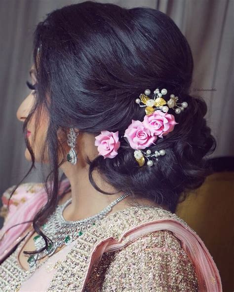 bridal hairstyles  mehndi  sangeet function
