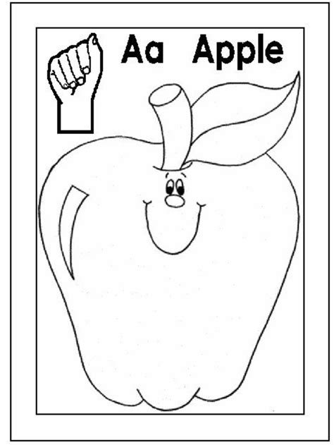 sign language alphabet  coloring pages apple  ice templates