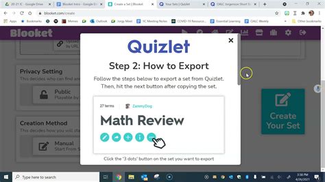 blooket importing sets  quizlet youtube