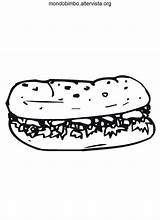 Panino Panini Farcito Bel Insalata Pomodoro sketch template