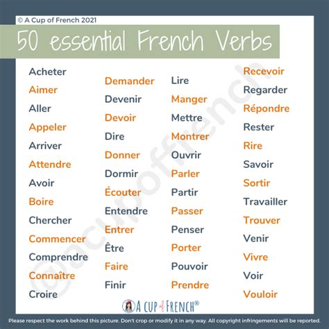 essential french verbs  cup  french