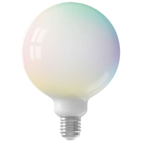 calex led lamp globe smart led   fitting dimbaar  aanpasbare kleur cct