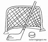 Coloring Hockey Pages Stick Drawing Print Helmet Puck Goal Goalie Printable Nhl Ice Field Colouring Getdrawings Getcolorings Soccer Color Ball sketch template
