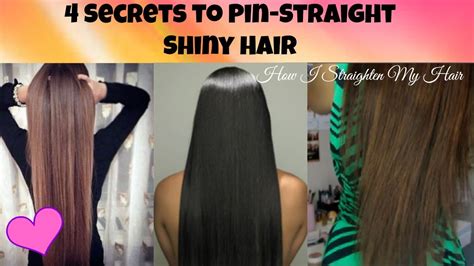 Secrets To Pin Straight Shiny Hair ♡ How I Straighten My