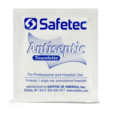 safetec antiseptic wipes towelettes aed superstore