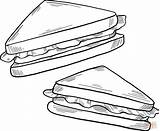 Sandwiches sketch template