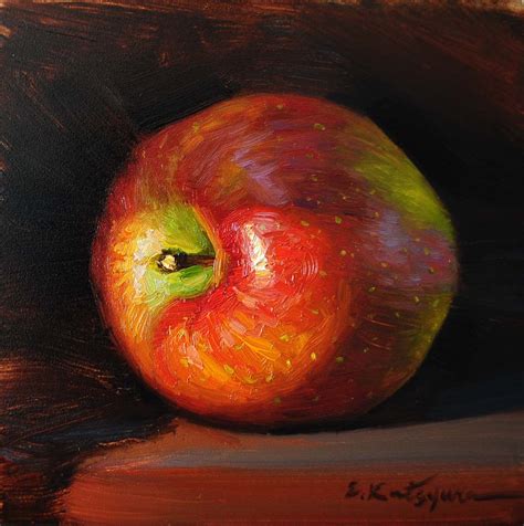 paintings  elena katsyura shadow apple