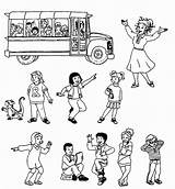 Magic School Bus Coloring Pages Cartoon Print sketch template