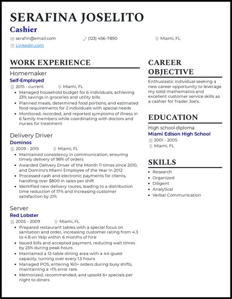 stay  home mom resume examples  worked   job resume