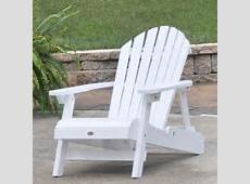 Reclining Adirondack Chair, Adult Size, White : Patio, Lawn & Garden