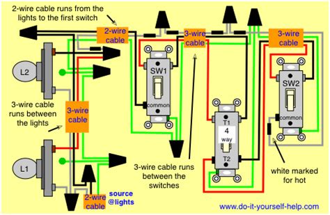 wiring diagrams  multiple lights    helpcom