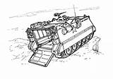 Coloring Tank Pages Armored Printable Online Amphibious Army Carrier M113 Personnel Color Kids Categories Vehicles Super sketch template
