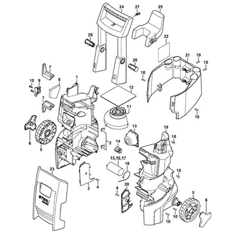 stihl   pressure washer   parts diagram chassis
