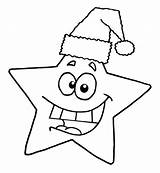 Star Smiling Christmas Stock Hat Santa Outlined Happy Illustration Vector Depositphotos sketch template