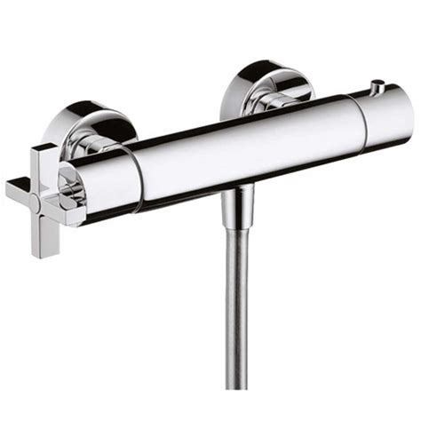 axor citterio chrome thermostatic mixer shower bar valve  cross handle bathroom  taps uk