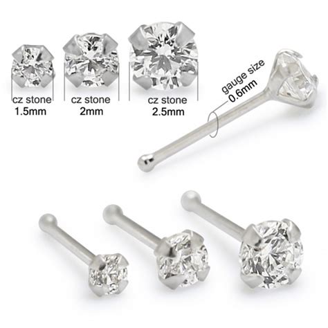 best prices for 14k gold round jeweled ball end nose pin 14k