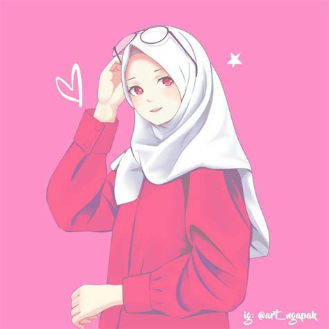 pin oleh andi kelana  anime muslime ilustrasi karakter kartun