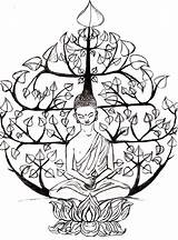 Bodhi Tree Drawing Buda Cus Getdrawings Deviantart sketch template