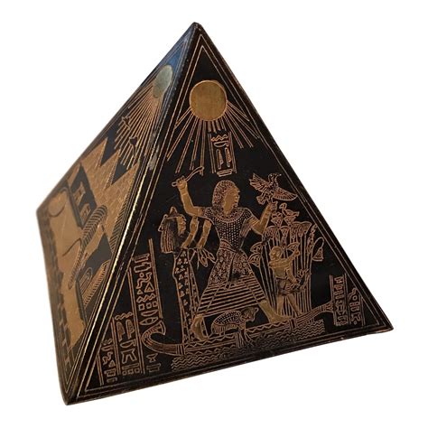 vintage egyptian pyramid paper weight chairish