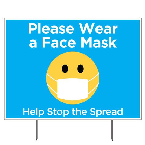 wear  face mask sign  printable