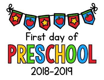 day  school signs freebie preschool prek kinder