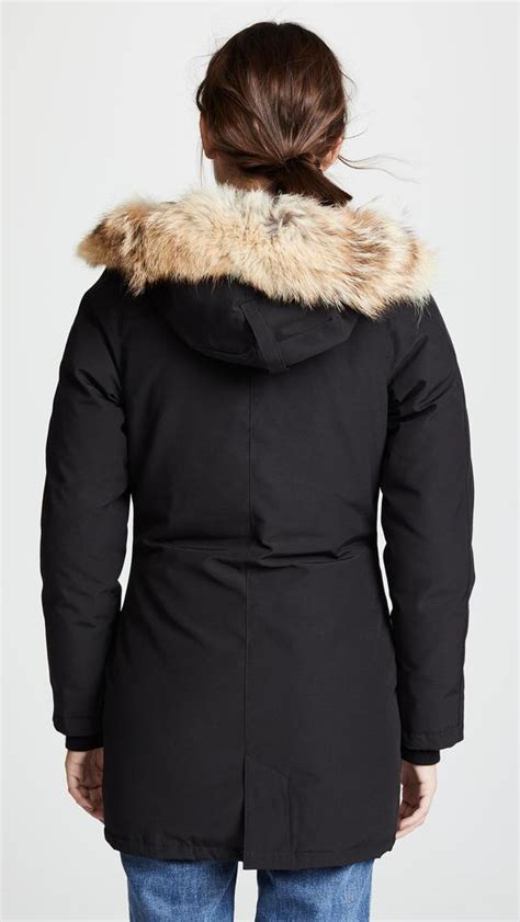 Canada Goose Black Womens Victoria Down Parka Coat Size 2