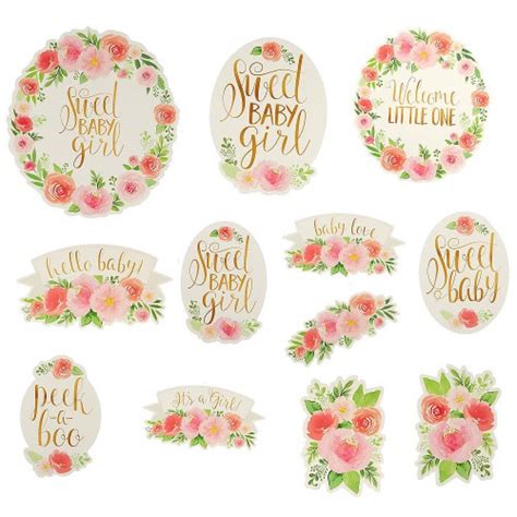 floral baby cutouts paper