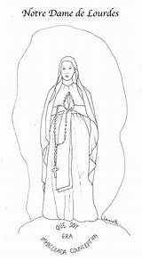 Sheet Bernadette Coloring St Lourdes Template Pages sketch template