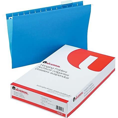 universal hanging file folders bright blue legal holds